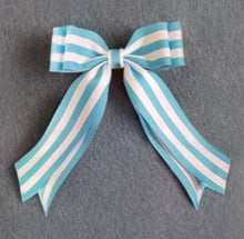 Striped Two Tier Bow with Double Tails